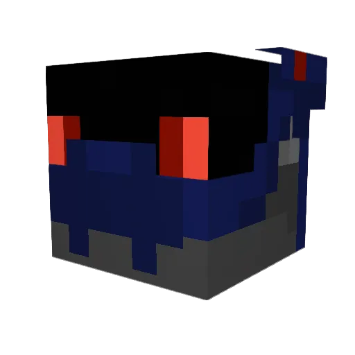 Habku24 Minecraft avatar head, 3D render