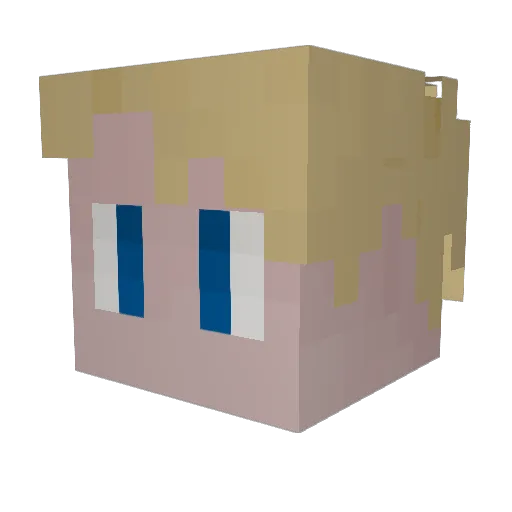 Habseren Minecraft avatar head, 3D render