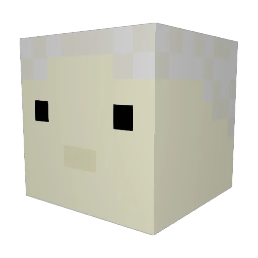 Habubski Minecraft avatar head, 3D render