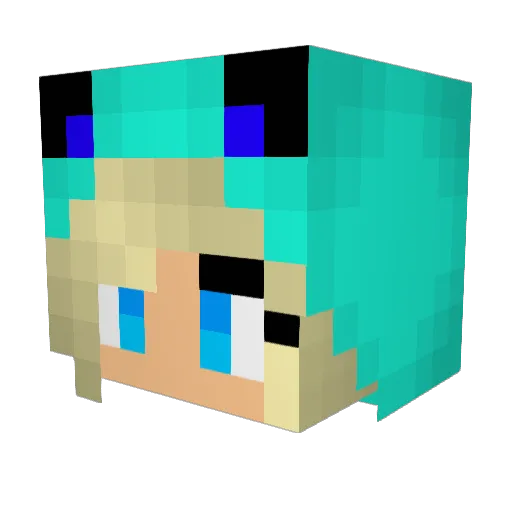 Habuto Minecraft avatar head, 3D render