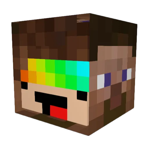 HacK3D__ Minecraft avatar head, 3D render