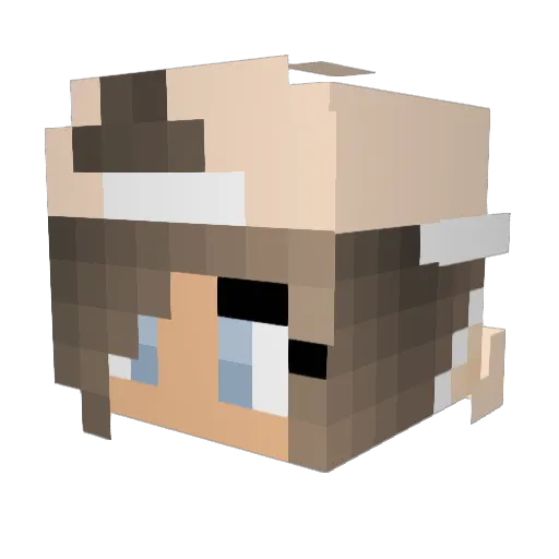 Hacerr Minecraft avatar head, 3D render