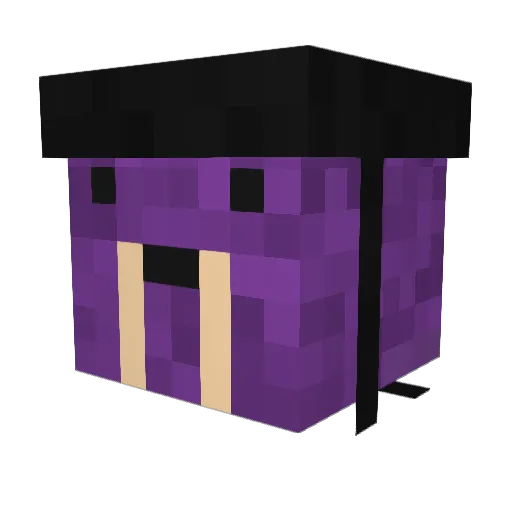 Hache Minecraft avatar head, 3D render
