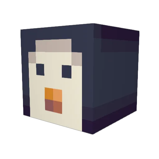 HachiS2 Minecraft avatar head, 3D render