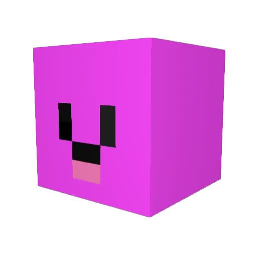Hachieboy Minecraft avatar head, 3D render