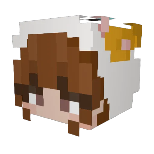 Hachii93 Minecraft avatar head, 3D render