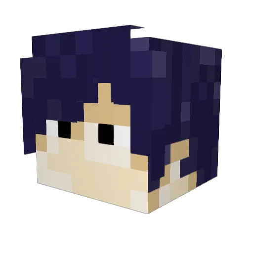 Hachiman_8th Minecraft avatar head, 3D render