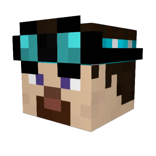 Hack3673 Minecraft avatar head, 3D render