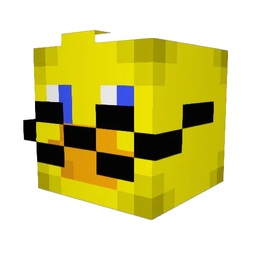 HackDetector Minecraft avatar head, 3D render