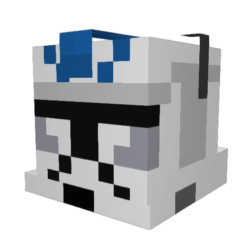 HackMinion Minecraft avatar head, 3D render