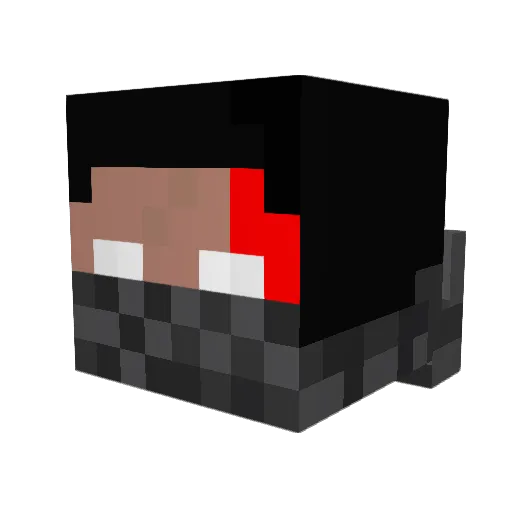 Hack_Smack Minecraft avatar head, 3D render