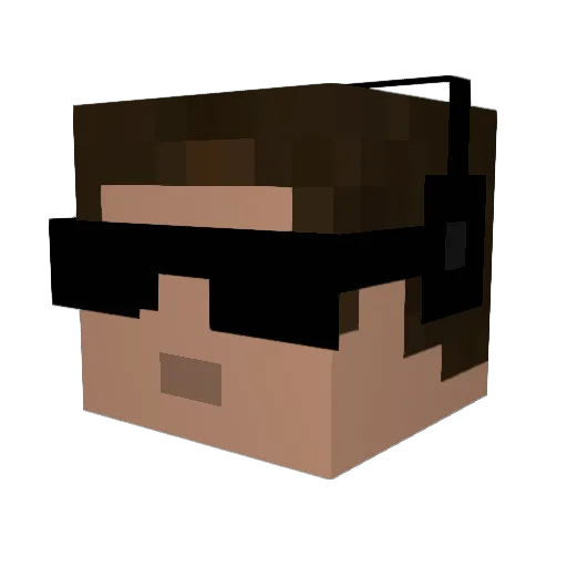 Hackblaster007 Minecraft avatar head, 3D render