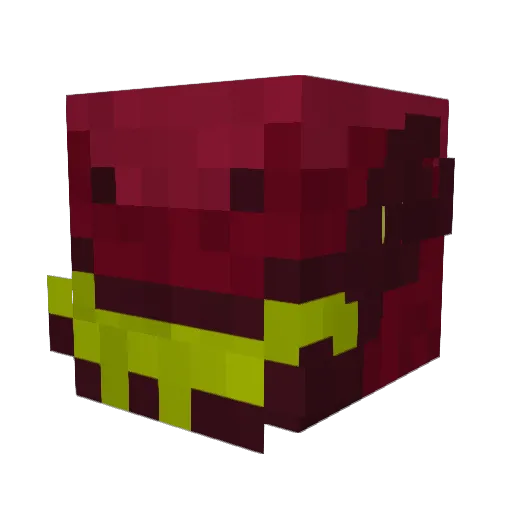 HackedHuman Minecraft avatar head, 3D render