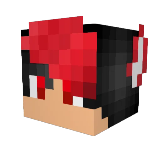 Hacked_asf Minecraft avatar head, 3D render