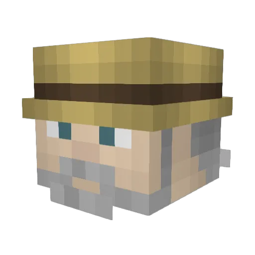Hackedia Minecraft avatar head, 3D render