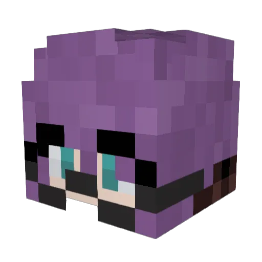 Hackedpeach64 Minecraft avatar head, 3D render