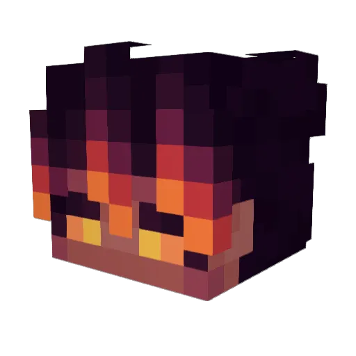HackerF1 Minecraft avatar head, 3D render