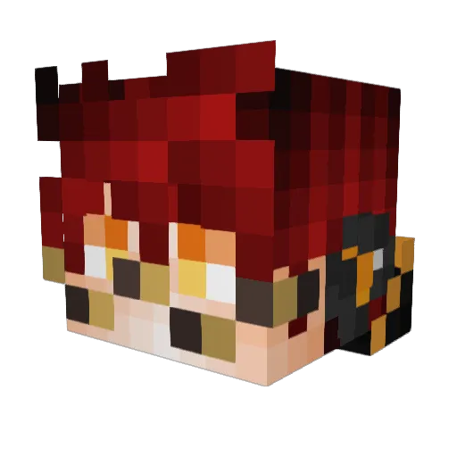HackerGod707 Minecraft avatar head, 3D render