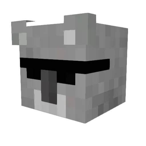 HackerLFD Minecraft avatar head, 3D render