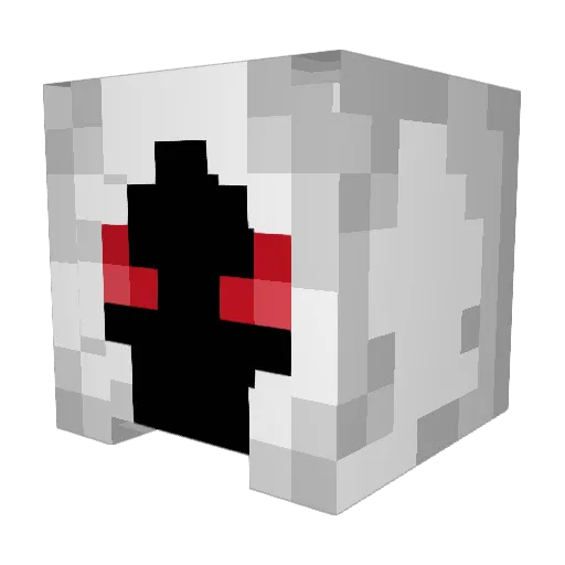 HackerTZ Minecraft avatar head, 3D render