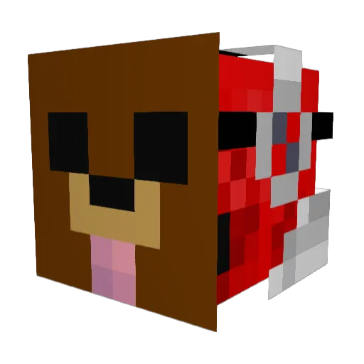Hacker_King Minecraft avatar head, 3D render
