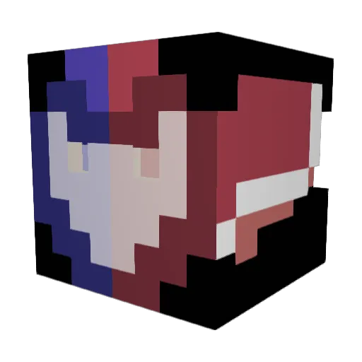 Hackerdevice Minecraft avatar head, 3D render