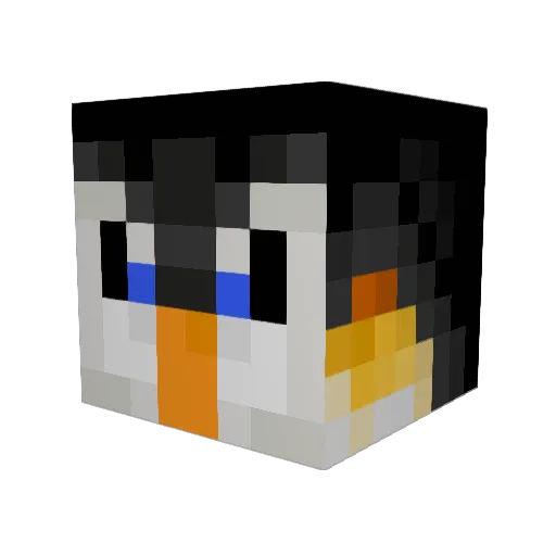 HackersAlert Minecraft avatar head, 3D render