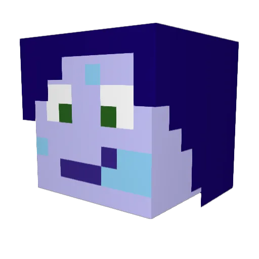 HackiLetsPlay Minecraft avatar head, 3D render