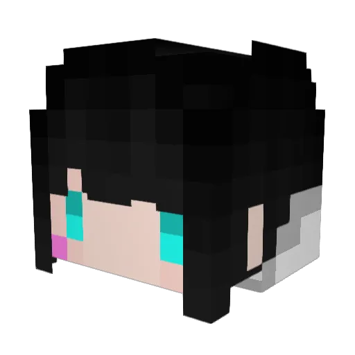 HackinqMe Minecraft avatar head, 3D render