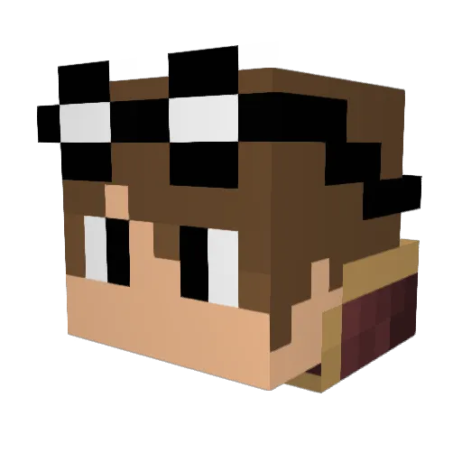 Hackinrange Minecraft avatar head, 3D render