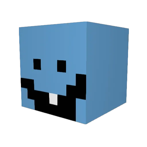 Hacksaw2222 Minecraft avatar head, 3D render