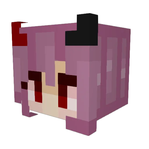 HacksawNani Minecraft avatar head, 3D render