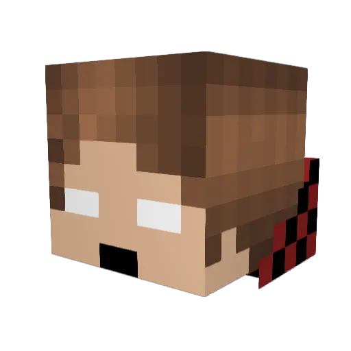 Hacksource10o Minecraft avatar head, 3D render