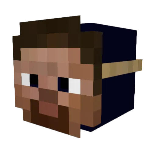 Hackusate_ Minecraft avatar head, 3D render