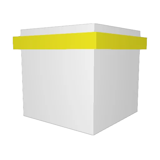 Hackusated Minecraft avatar head, 3D render