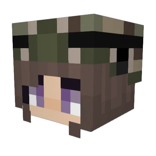 Hackusated_ Minecraft avatar head, 3D render