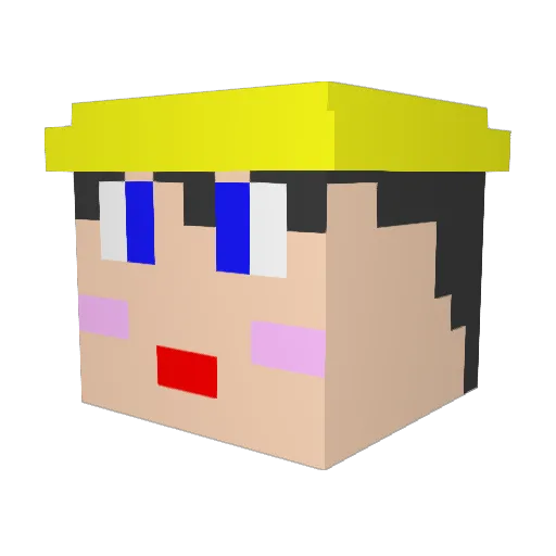 Hacto Minecraft avatar head, 3D render