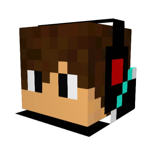 HadaZ Minecraft avatar head, 3D render