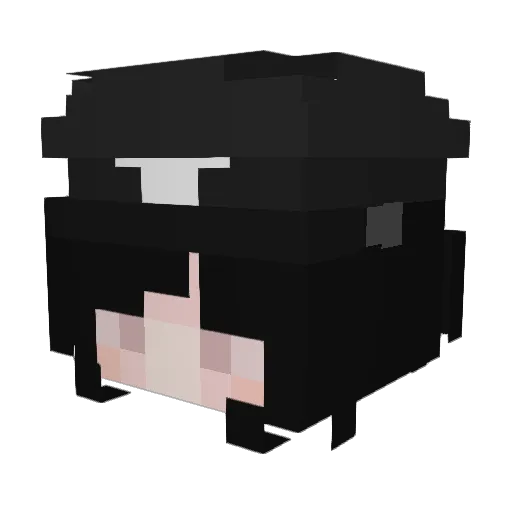 Hadael Minecraft avatar head, 3D render