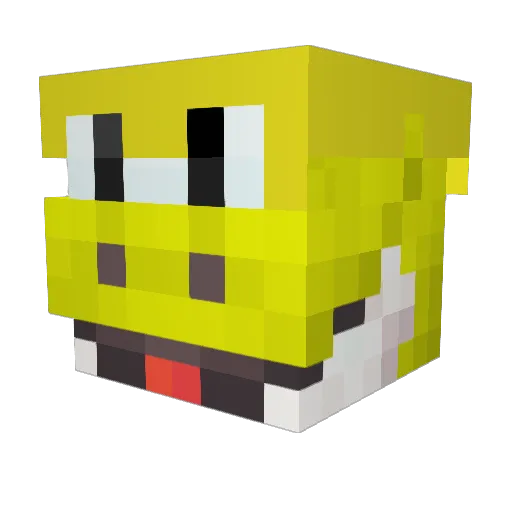 Hadamenor Minecraft avatar head, 3D render