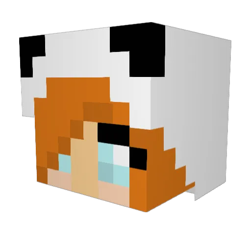 Hadar Minecraft avatar head, 3D render