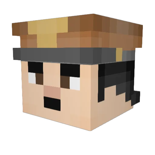 Hadassabobona Minecraft avatar head, 3D render