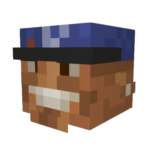 Haddock19 Minecraft avatar head, 3D render