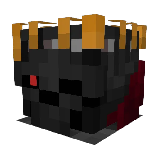 Hadedragon Minecraft avatar head, 3D render