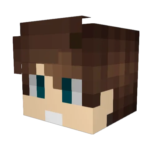 Hadely Minecraft avatar head, 3D render