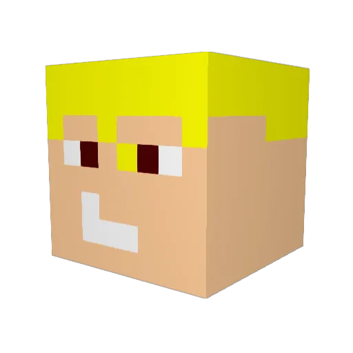 HadenCraft Minecraft avatar head, 3D render