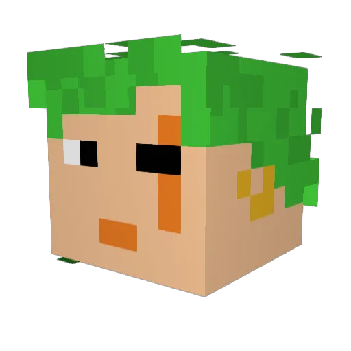 Hades0097 Minecraft avatar head, 3D render