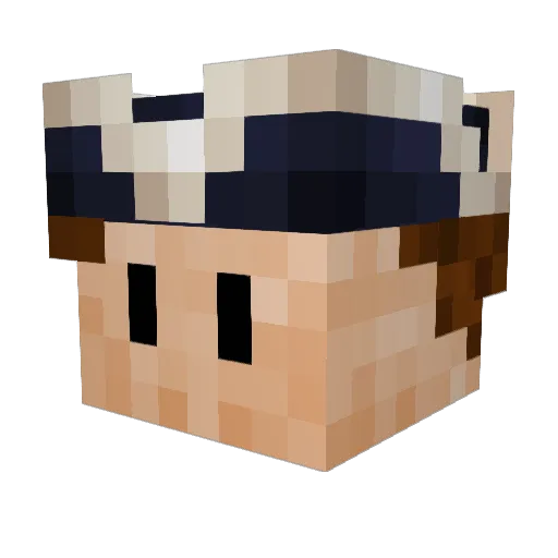 Hades2233 Minecraft avatar head, 3D render