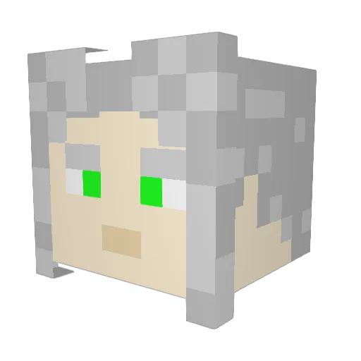 Hades7600 Minecraft avatar head, 3D render