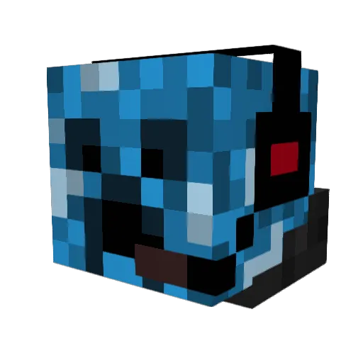 HadesBack13 Minecraft avatar head, 3D render